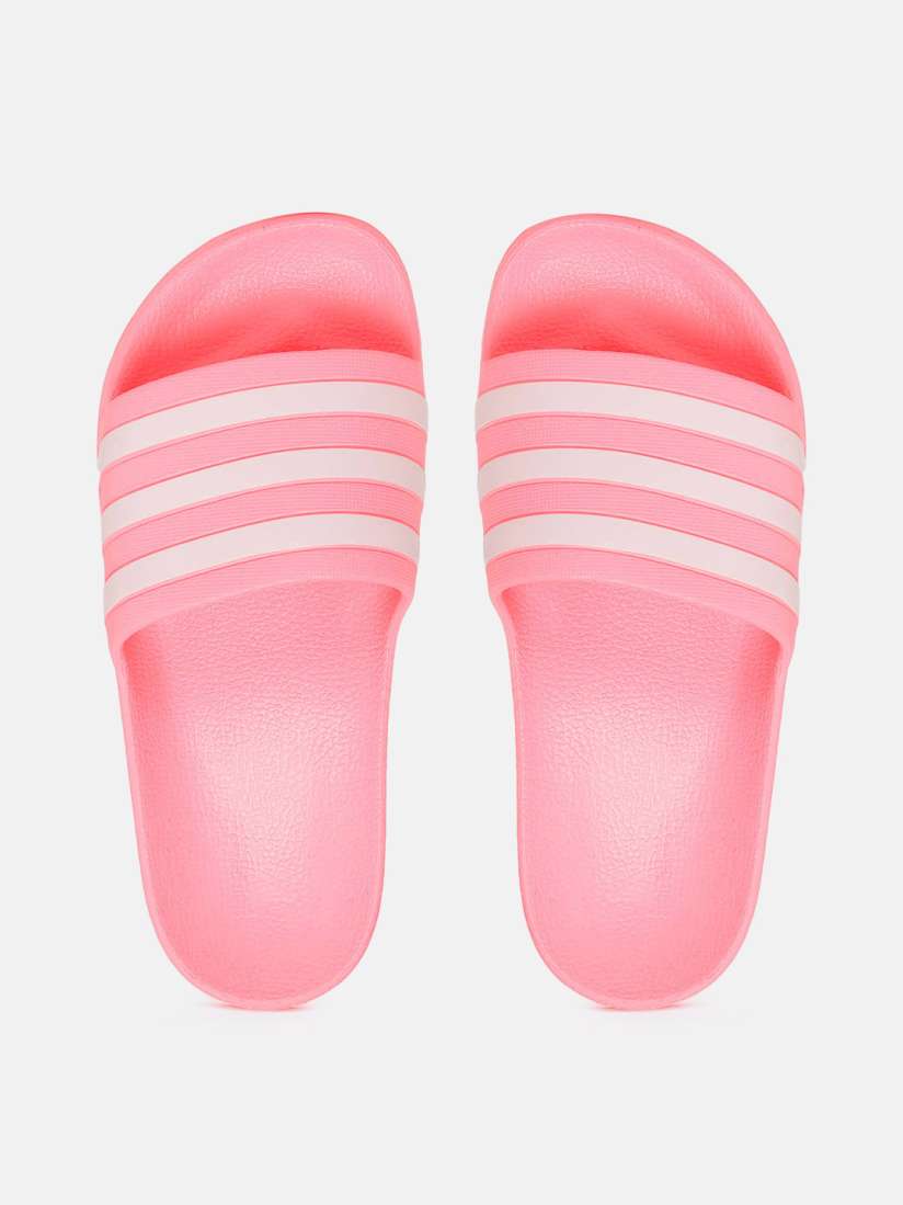 Adidas pink flip flops sale