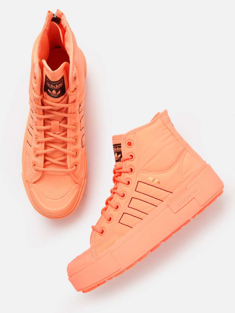 Womens orange adidas sneakers discount