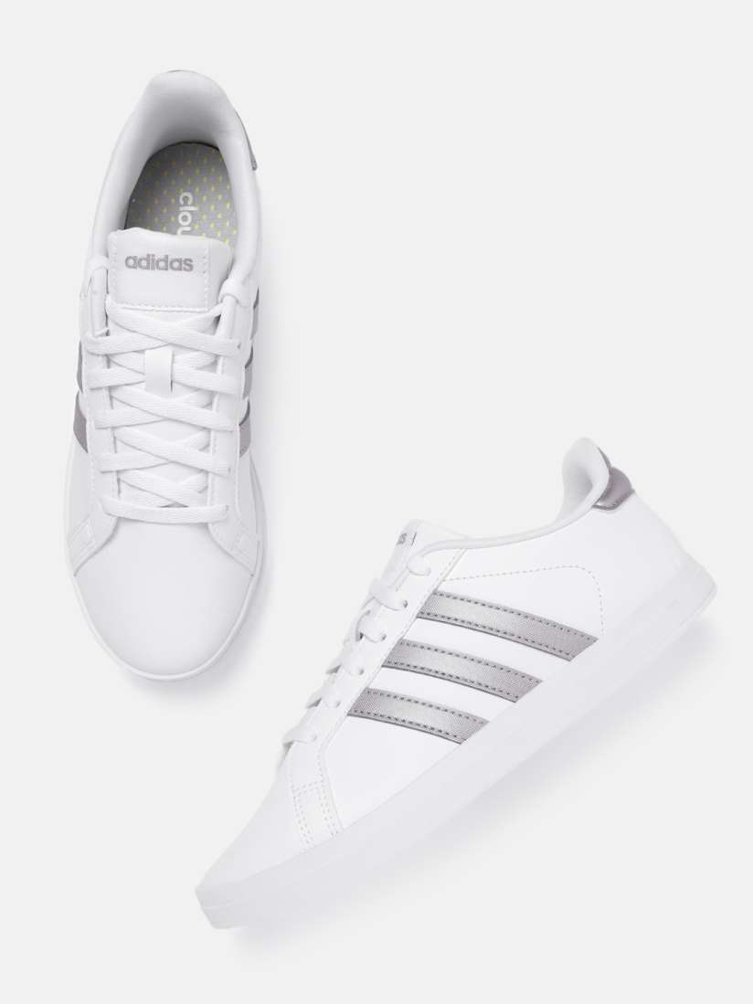 Solid white adidas womens hot sale