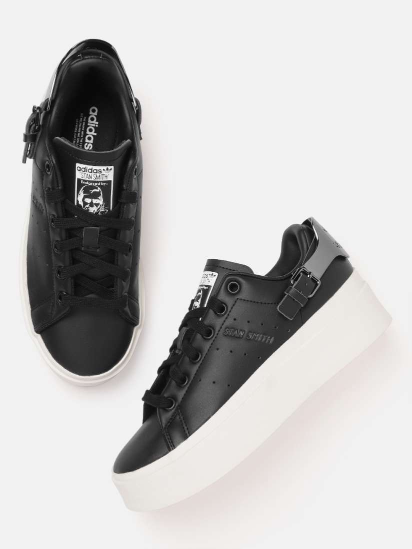 Buy ADIDAS Originals Women Black Perforated Stan Smith Bonega Sneakers Casual Shoes for Women 18374880 Myntra