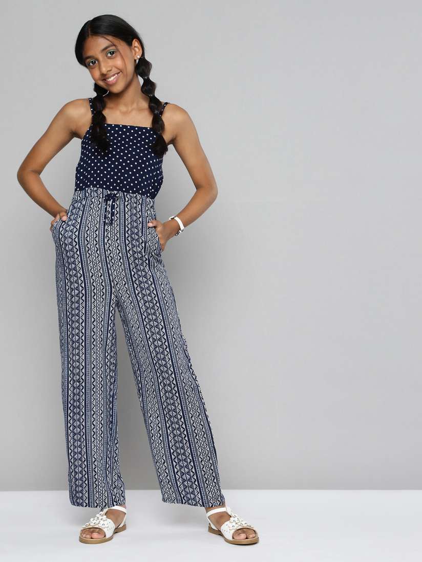 Girls navy jumpsuit sales