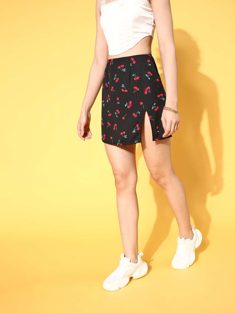 Myntra black skirt store