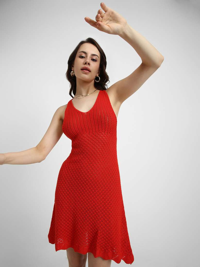 Red cocktail dress forever 21 top