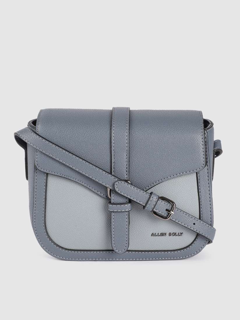 Buy Allen Solly Blue Solid PU Regular Structured Sling Bag with Buckle Detail Handbags for Women 18390112 Myntra