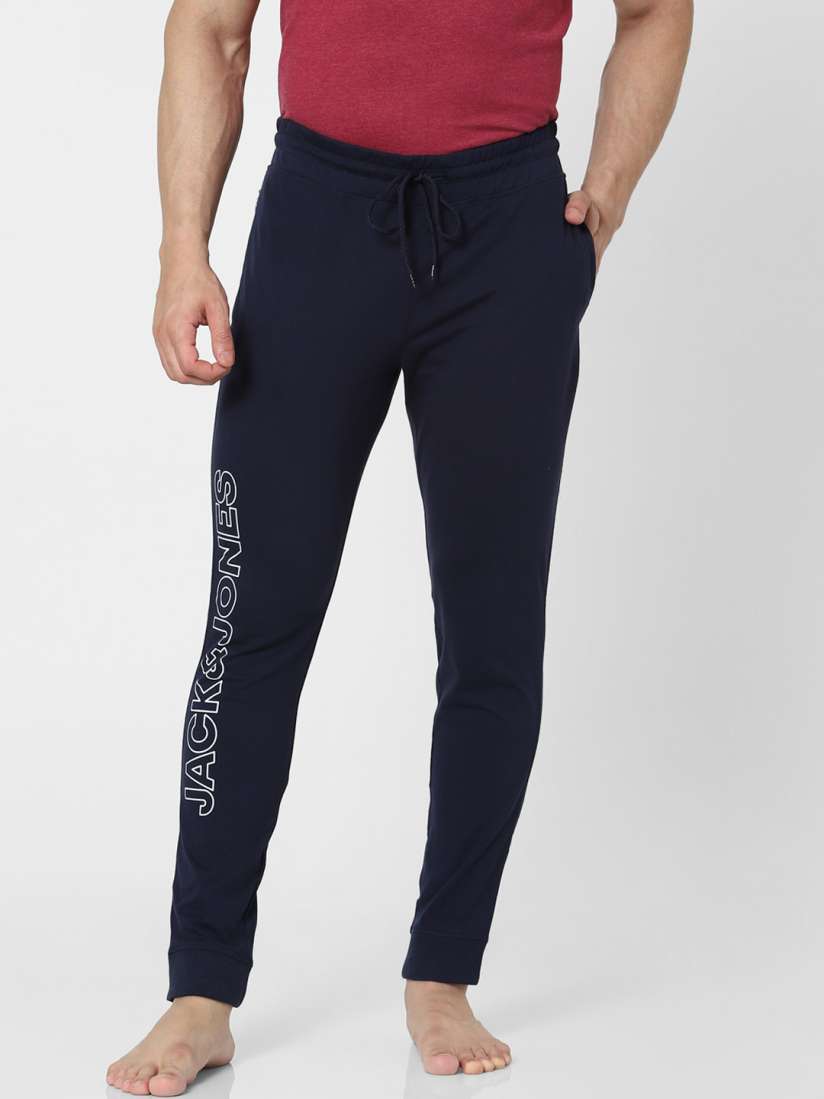 Buy Jack Jones Men Blue Solid Track Pants Track Pants for Men 18390242 Myntra