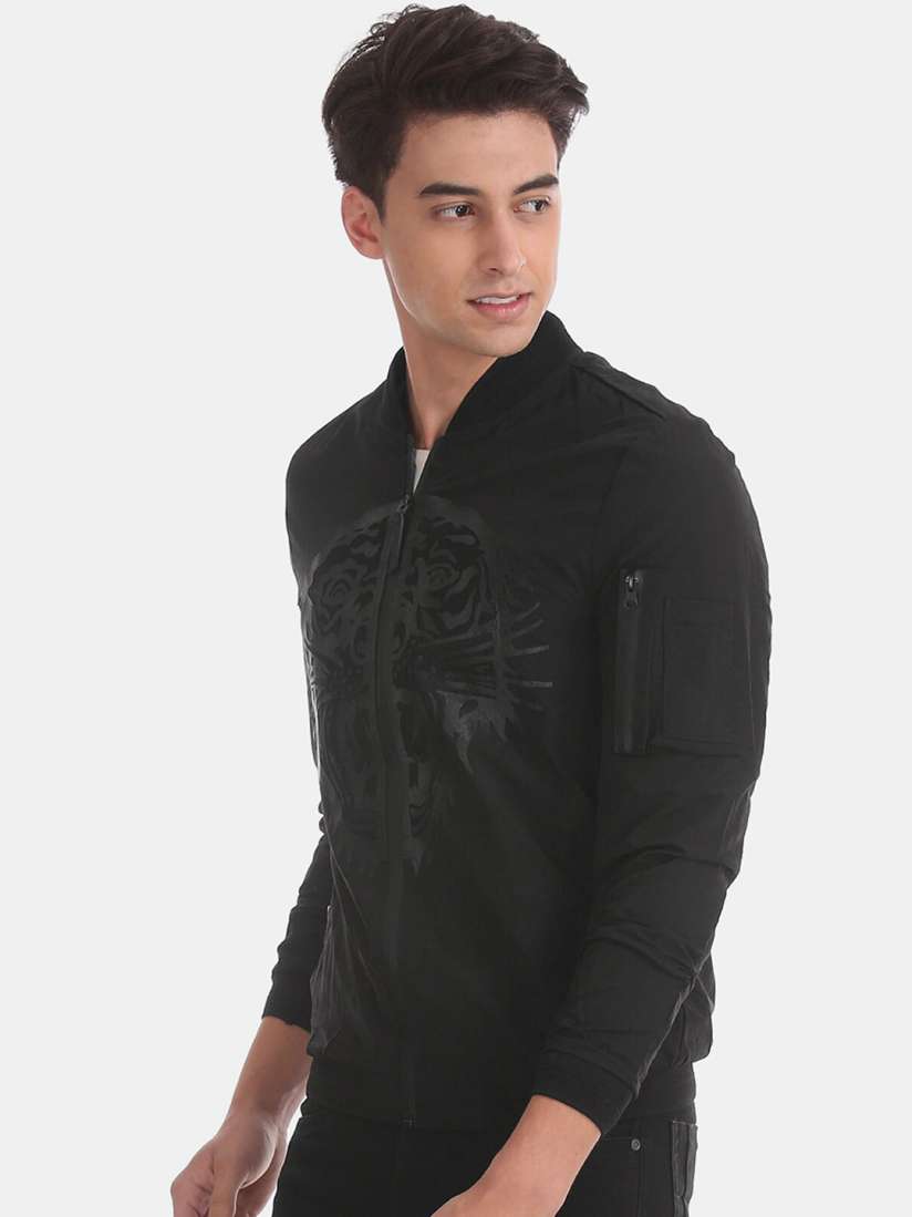 Buy Ed Hardy Men Black Bomber Jacket Jackets for Men 18392004 Myntra