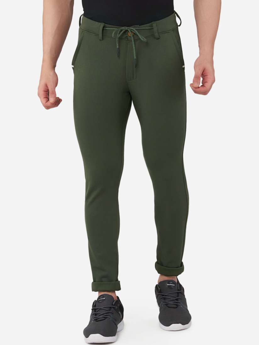 Buy beevee Men Olive Green Solid Track Pants Track Pants for Men 18393004 Myntra