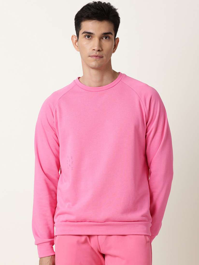 Mens pink crewneck cheap