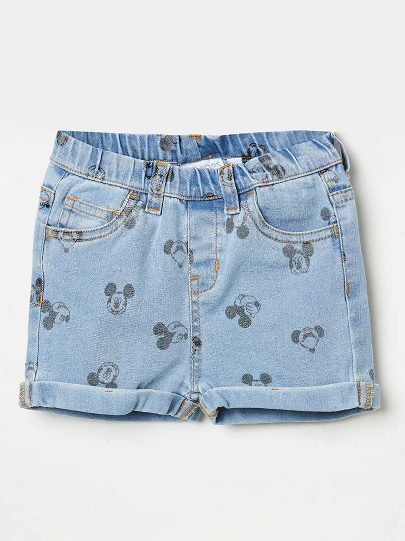 Buy Juniors by Lifestyle Girls Blue Mickey Mouse Printed Denim Shorts Shorts for Girls 18414684 Myntra