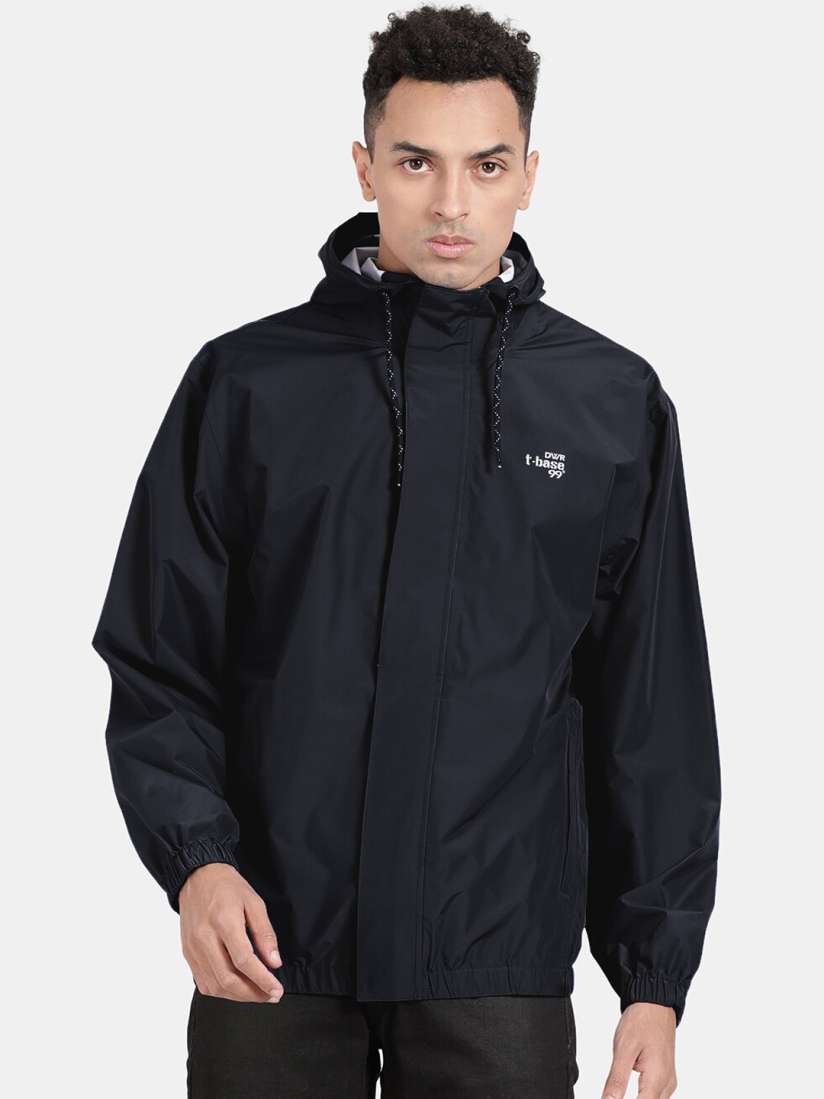 Buy t base Men Navy Blue Solid Nylon Ribstop Rain Jacket Rain Jacket for Men 18415678 Myntra