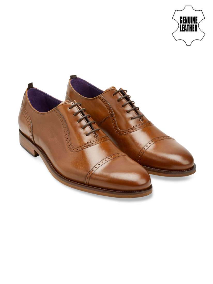 Buy next Men Tan Genuine Leather Oxford Shoes Formal Shoes for Men 1842628 Myntra