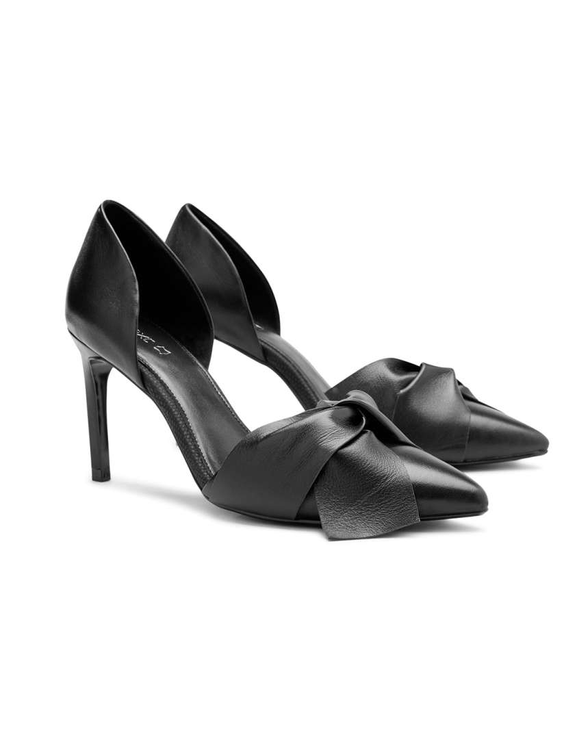 Buy NEXT Women Black Solid Genuine Leather Pumps Heels for Women 1842780 Myntra