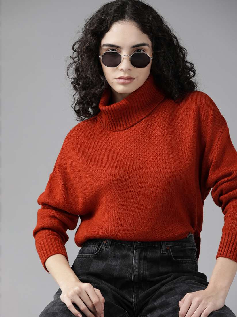 Burnt orange sweater womens new arrivals