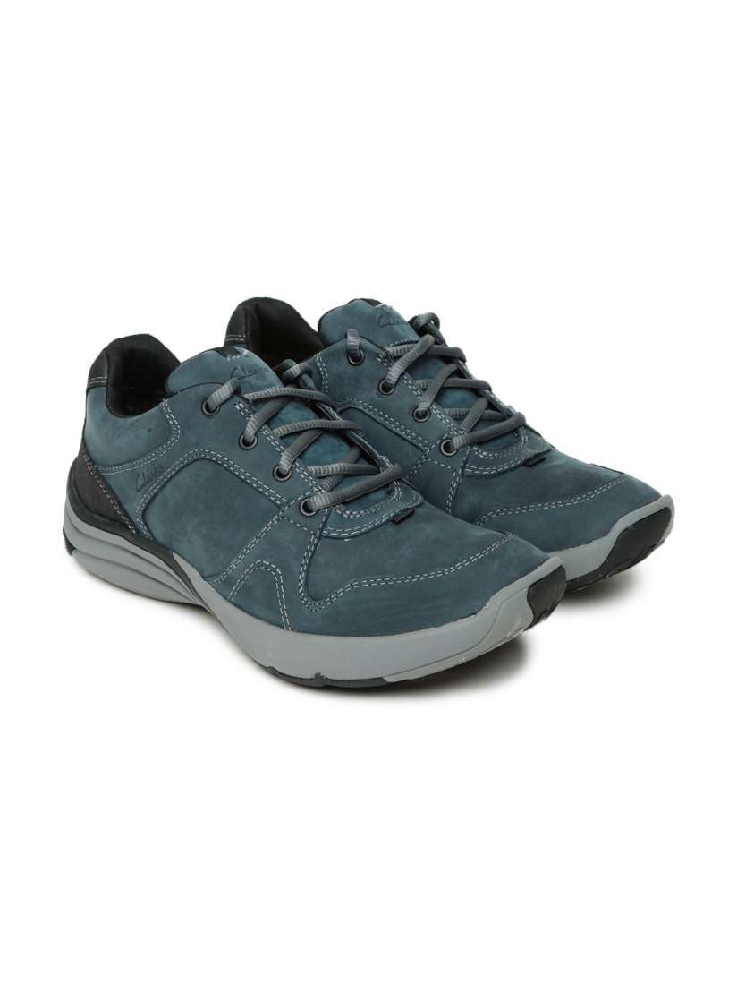Buy Clarks Men Navy Nubuck Leather Wave Port Sneakers Casual Shoes for Men 1843121 Myntra