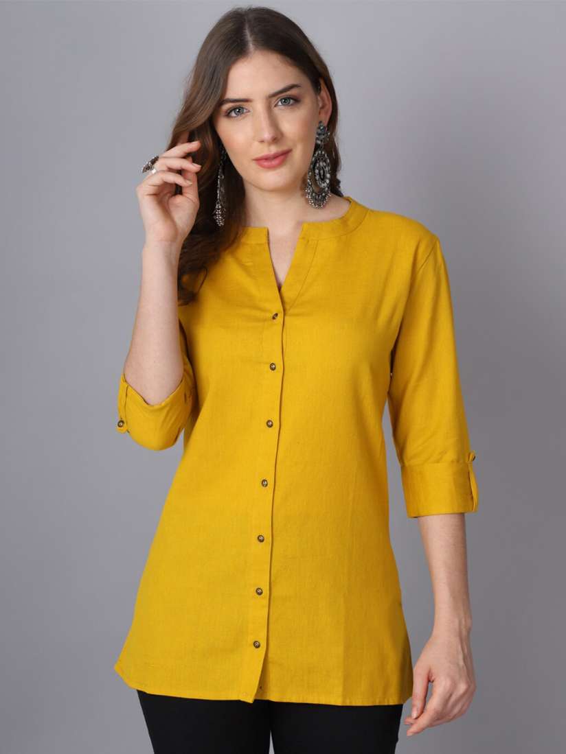 Yellow kurtis on myntra outlet