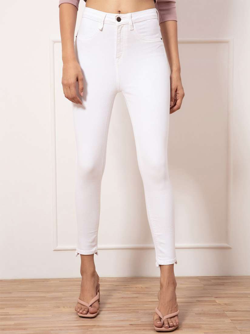 Myntra white jeans shop
