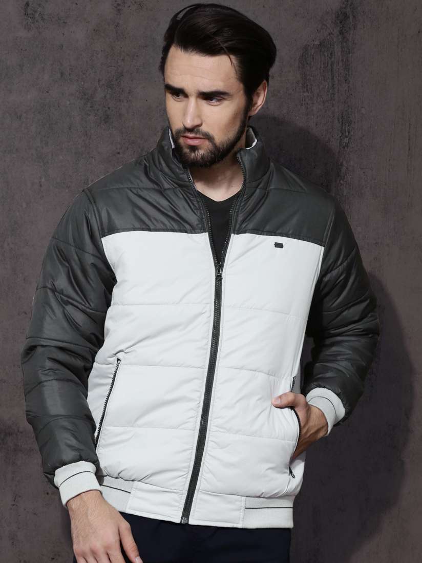 Buy Roadster Men Grey Solid Padded Jacket Jackets for Men 1845233 Myntra