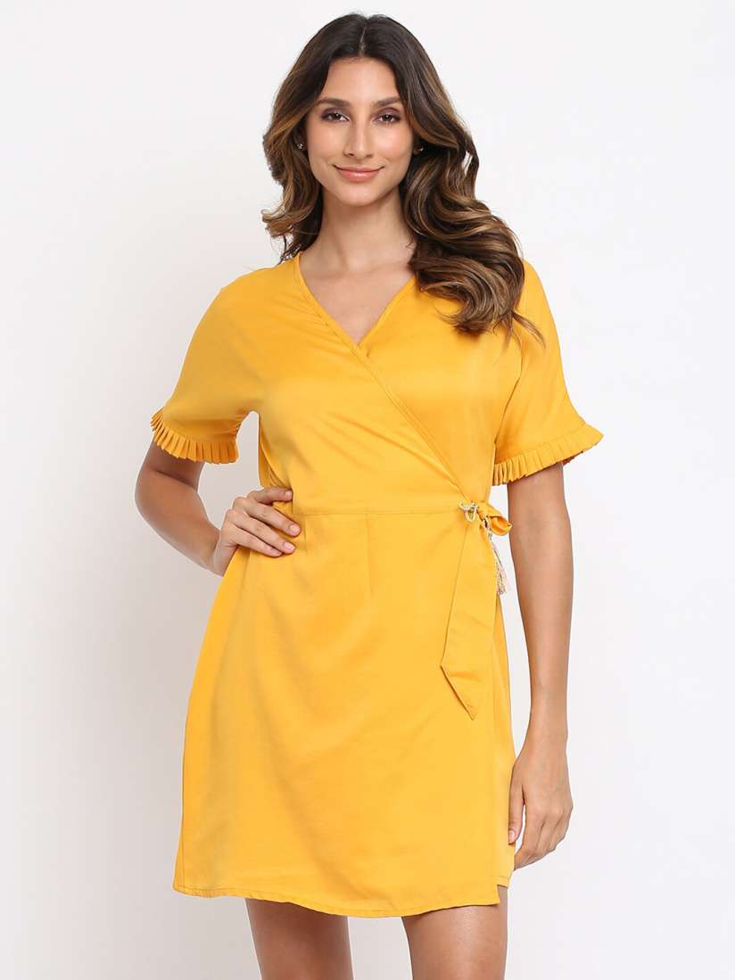 Myntra yellow dress discount