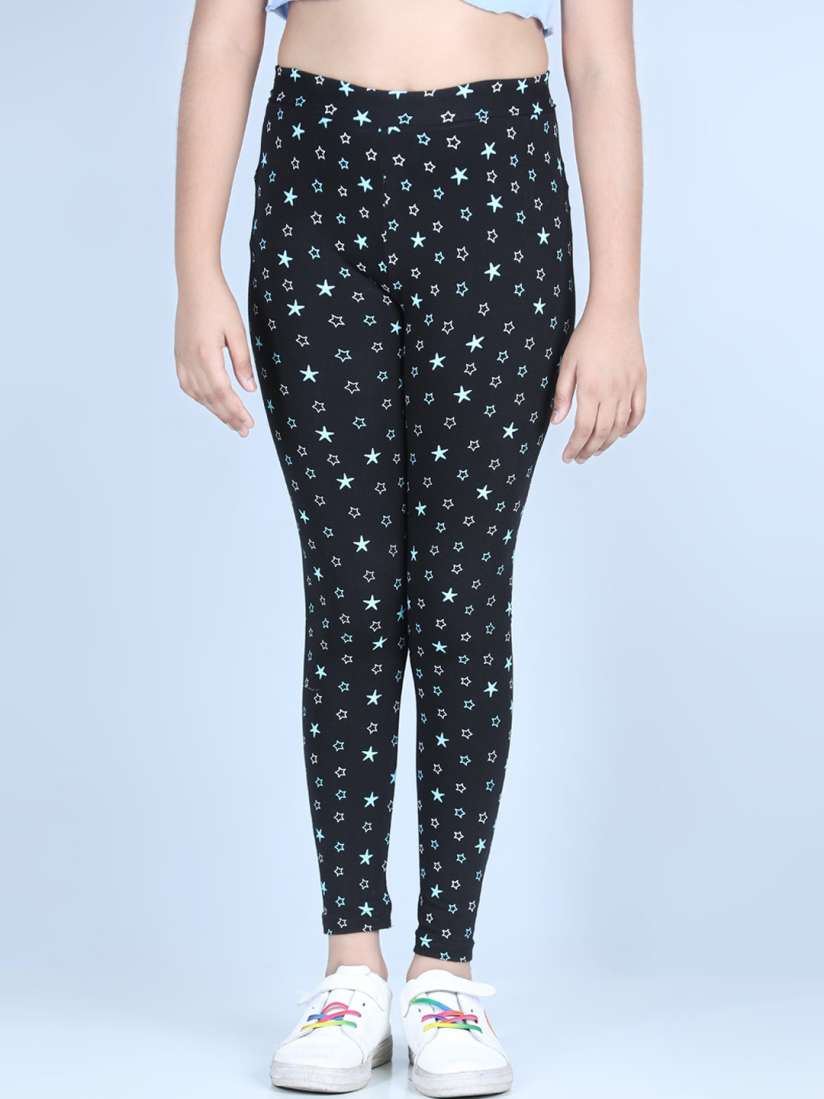 Buy StyleStone Girls Black Printed Leggings Leggings for Girls 18461734 Myntra