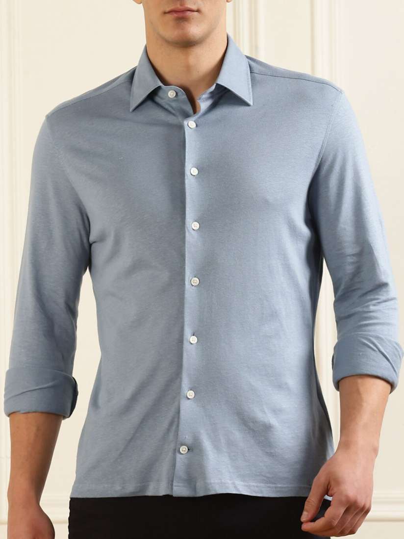 Buy HACKETT LONDON Men Blue Slim Fit Casual Shirt Shirts for Men 18462396 Myntra