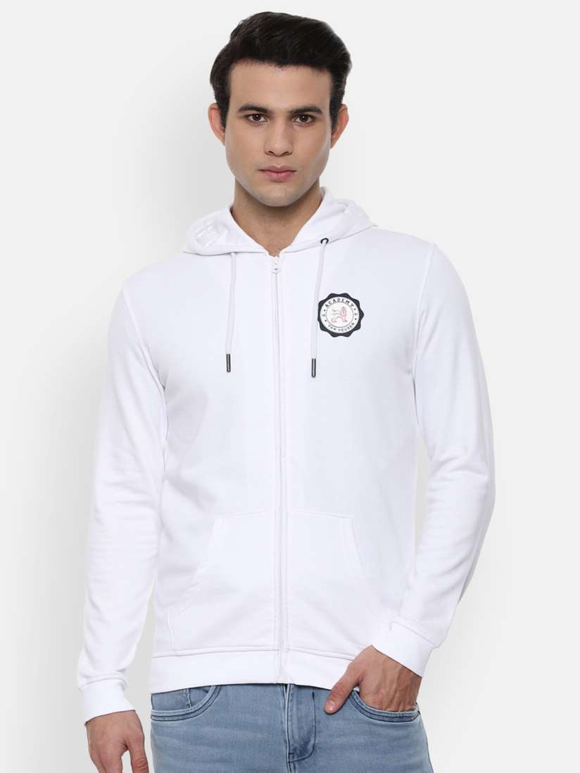 Buy Van Heusen ACADEMY Men White Hooded Sweatshirt Sweatshirts for Men 18465594 Myntra