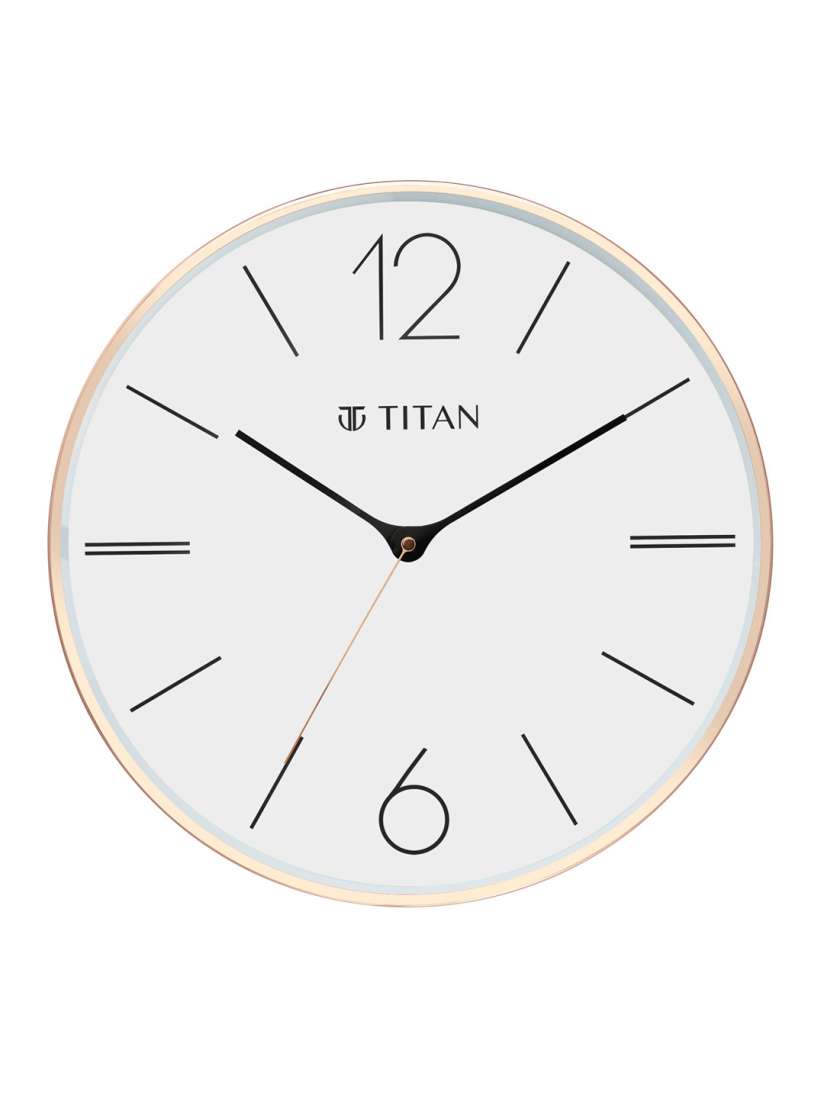 Buy Titan Rose Gold White Contemporary Wall Clock Clocks for Unisex 18467648 Myntra