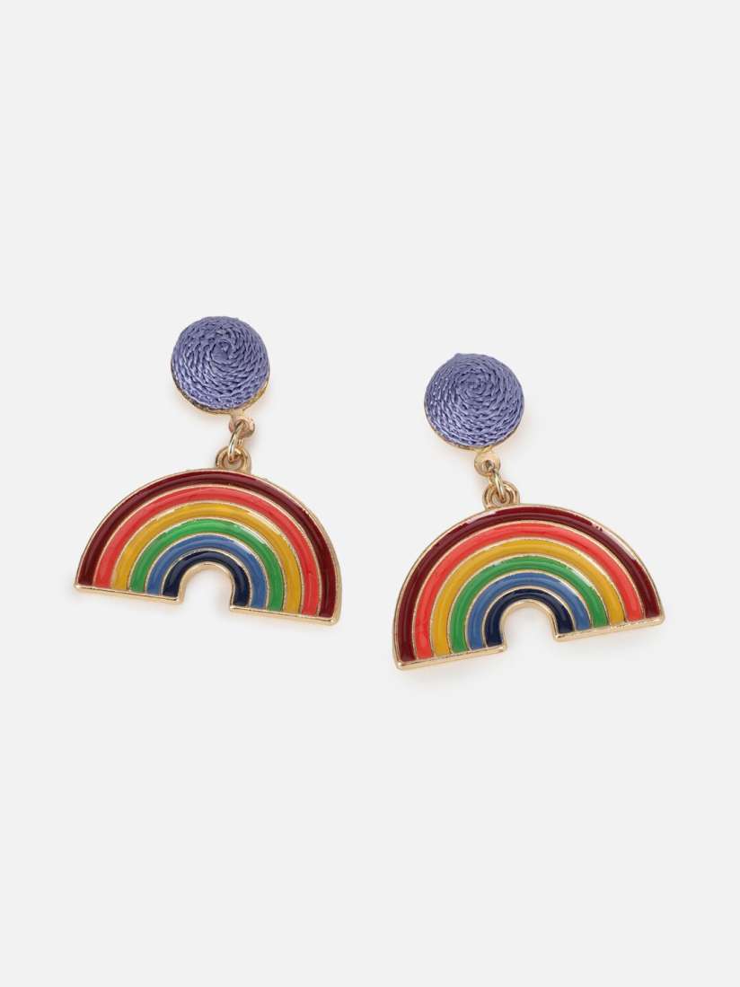Buy FOREVER 21 Blue Red Contemporary Drop Earrings Earrings for Women 18468226 Myntra