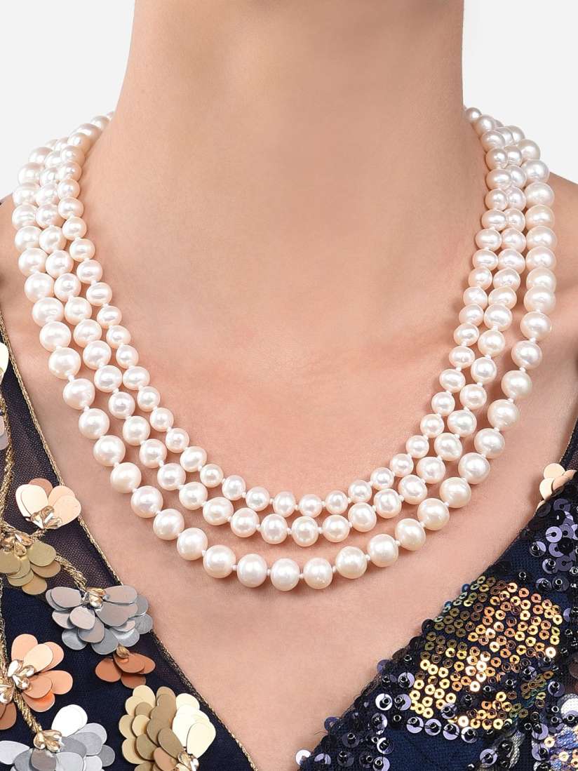 Myntra pearl necklace discount