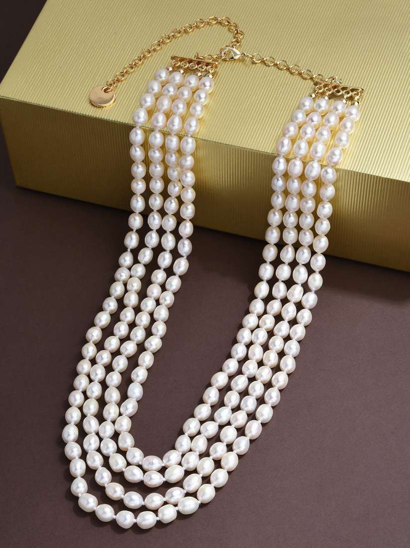 Myntra pearl necklace discount