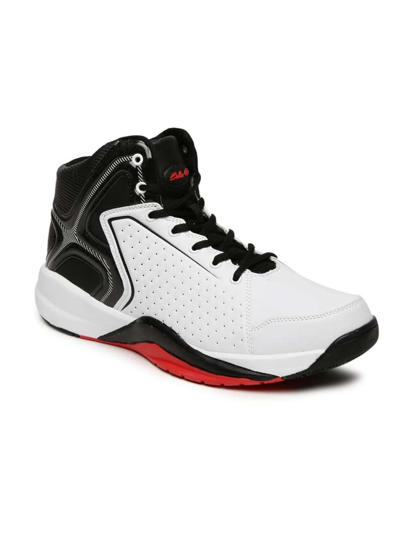 Buy Boltio Men White Black Colourblocked High Top Basketball Shoes Sports Shoes for Men 1846895 Myntra