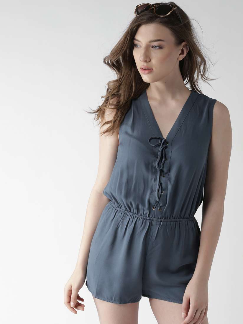 Buy FOREVER 21 Navy Playsuit Jumpsuit for Women 1846972 Myntra