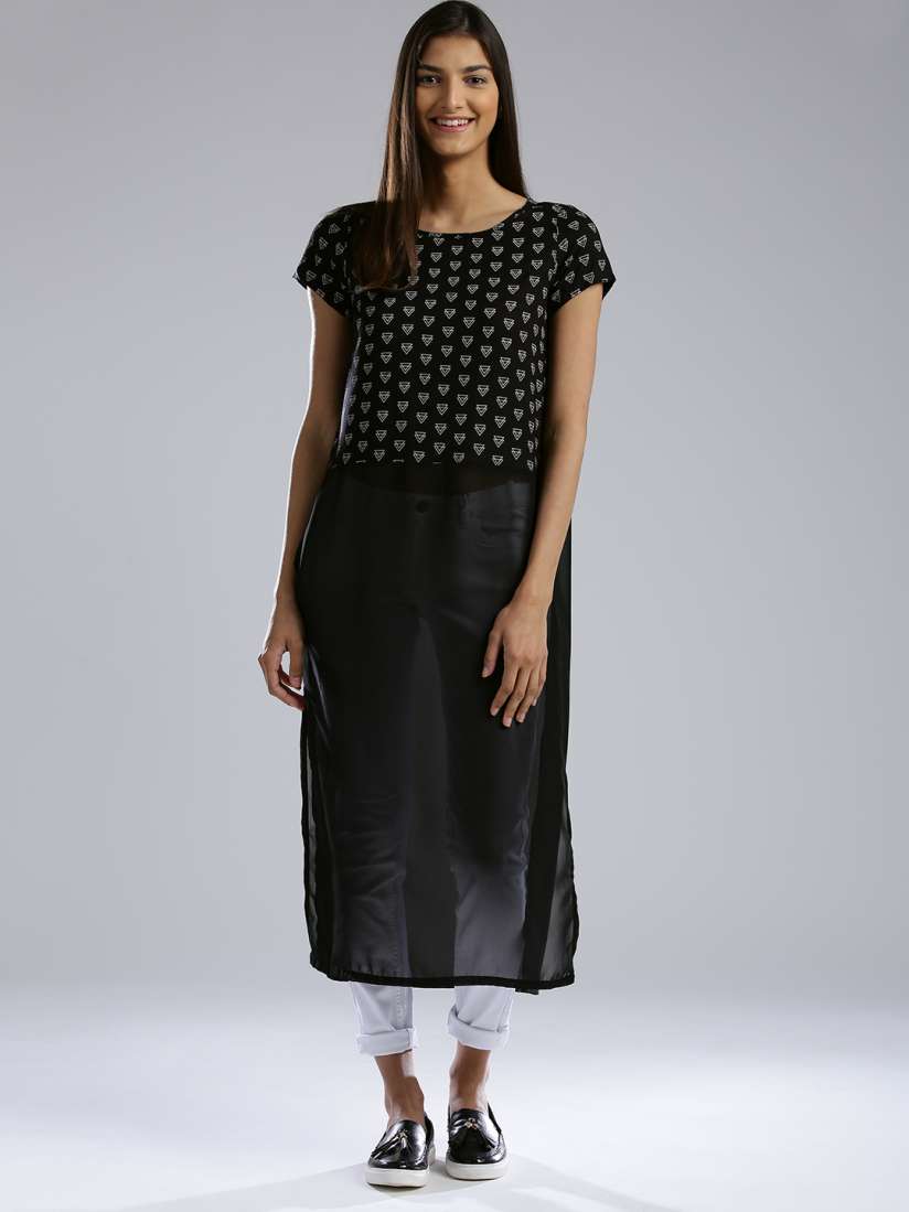 Buy W Women Black Printed Maxi Top Tops for Women 1847306 Myntra
