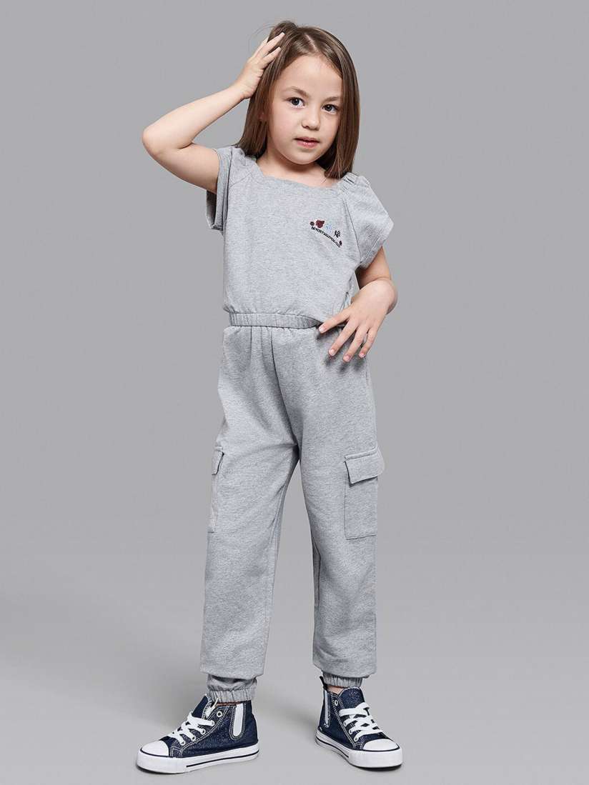 Buy Beverly Hills Polo Club Girls Grey Basic Jumpsuit Jumpsuit for Girls 18476594 Myntra