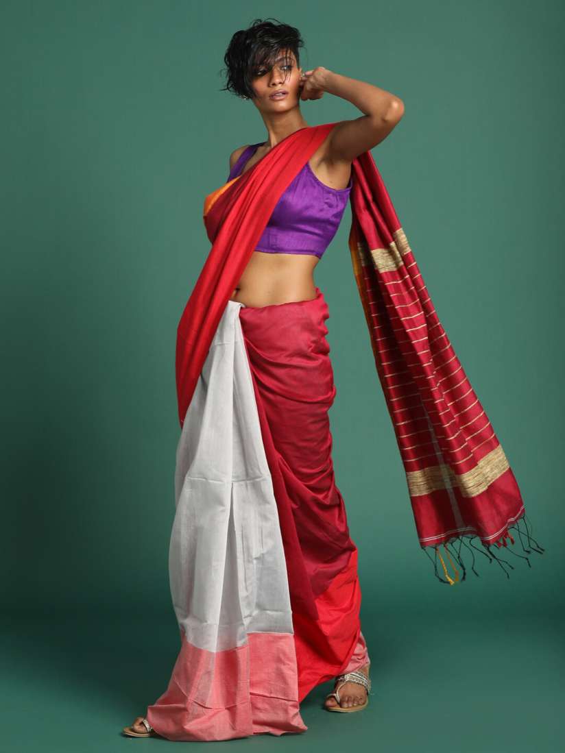 Myntra jamdani saree sale