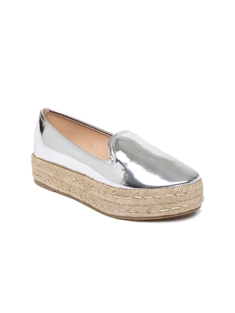 Buy ALCOTT Women Silver Espadrilles Casual Shoes for Women 1848417 Myntra