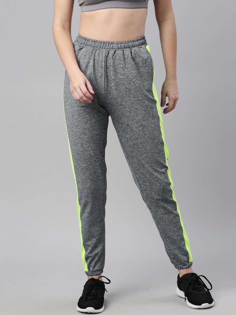 Buy LAYA Women Grey Melange Solid Slim Fit Joggers Track Pants for Women 18488558 Myntra