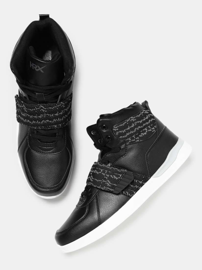 Buy HRX by Hrithik Roshan Men Black High Top Sneakers Casual Shoes for Men 1848883 Myntra