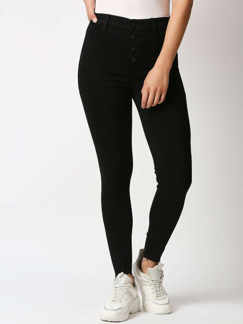 Black jeggings myntra top