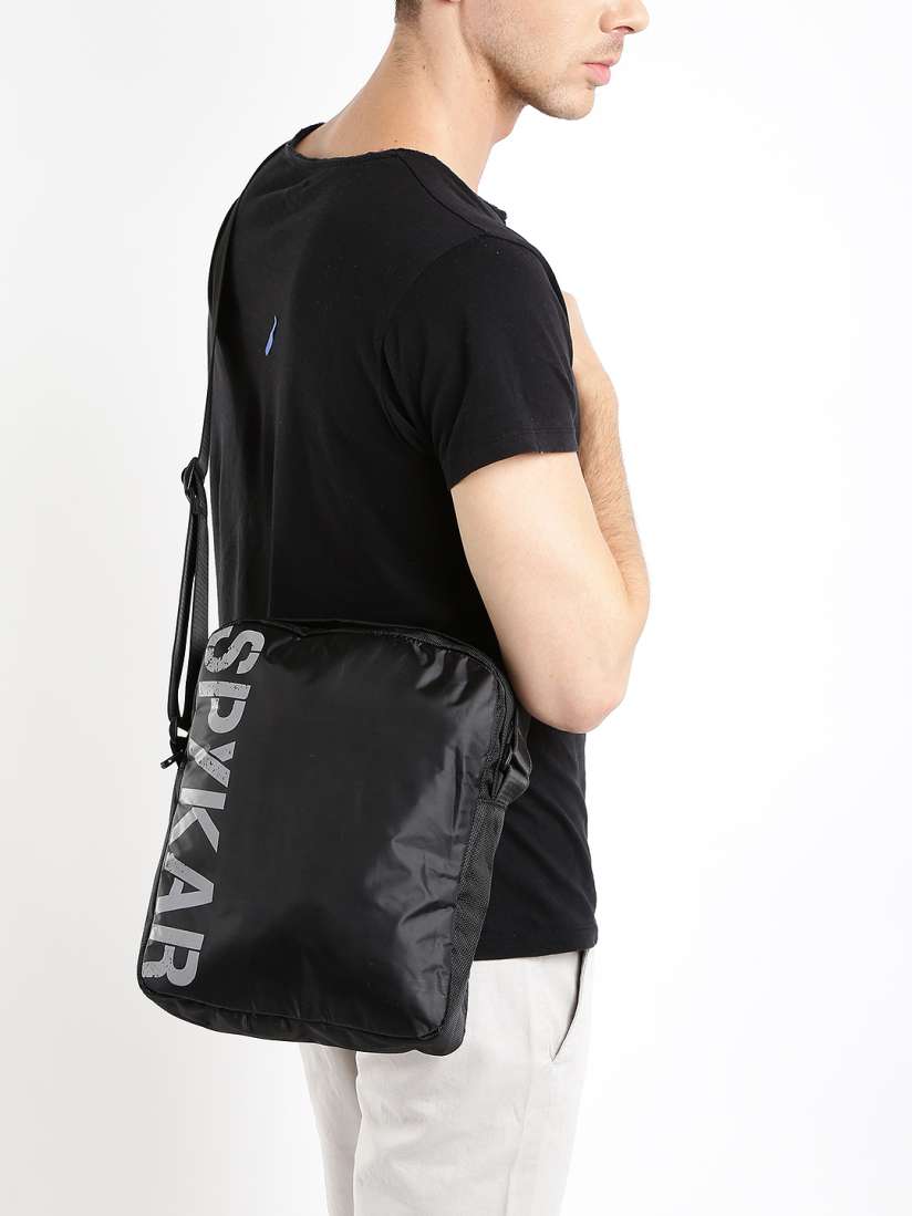 Buy SPYKAR Men Black Printed Messenger Bag Messenger Bag for Men 1849348 Myntra