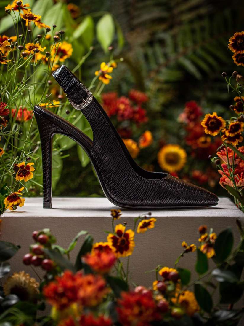 Buy Saint G Women Black Snake Print Leather Buckle Strap Stilettos Heels for Women 18494150 Myntra