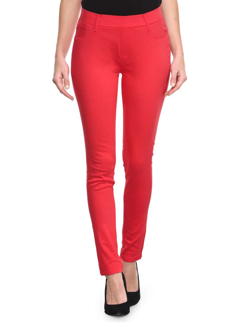 Buy Gipsy Red Slim Fit Jeggings Jeggings for Women 1849691 Myntra