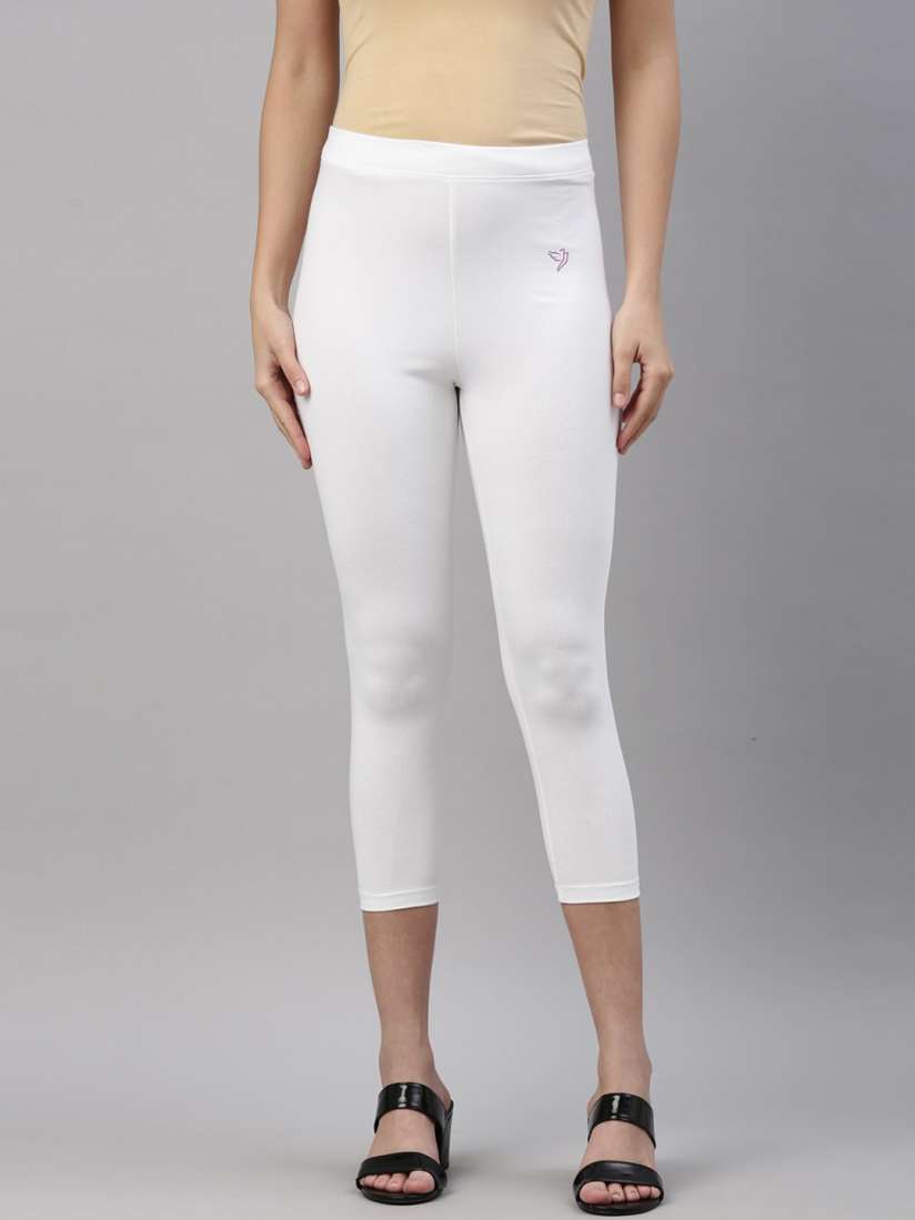 Buy TWIN BIRDS Women Solid Skinny Fit Three Fourth Length Stretch Cotton Capri Legging Leggings for Women 18496926 Myntra