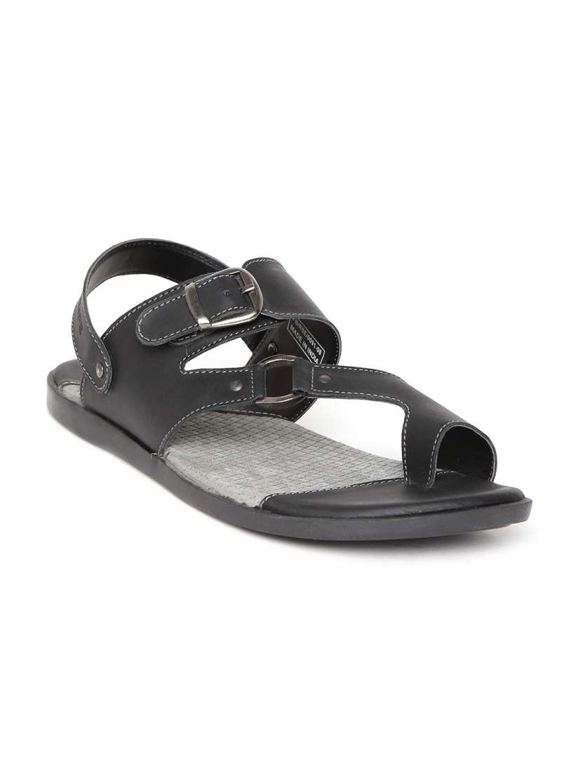 Buy Red Tape Men Black Leather Sandals Sandals for Men 1849900 Myntra