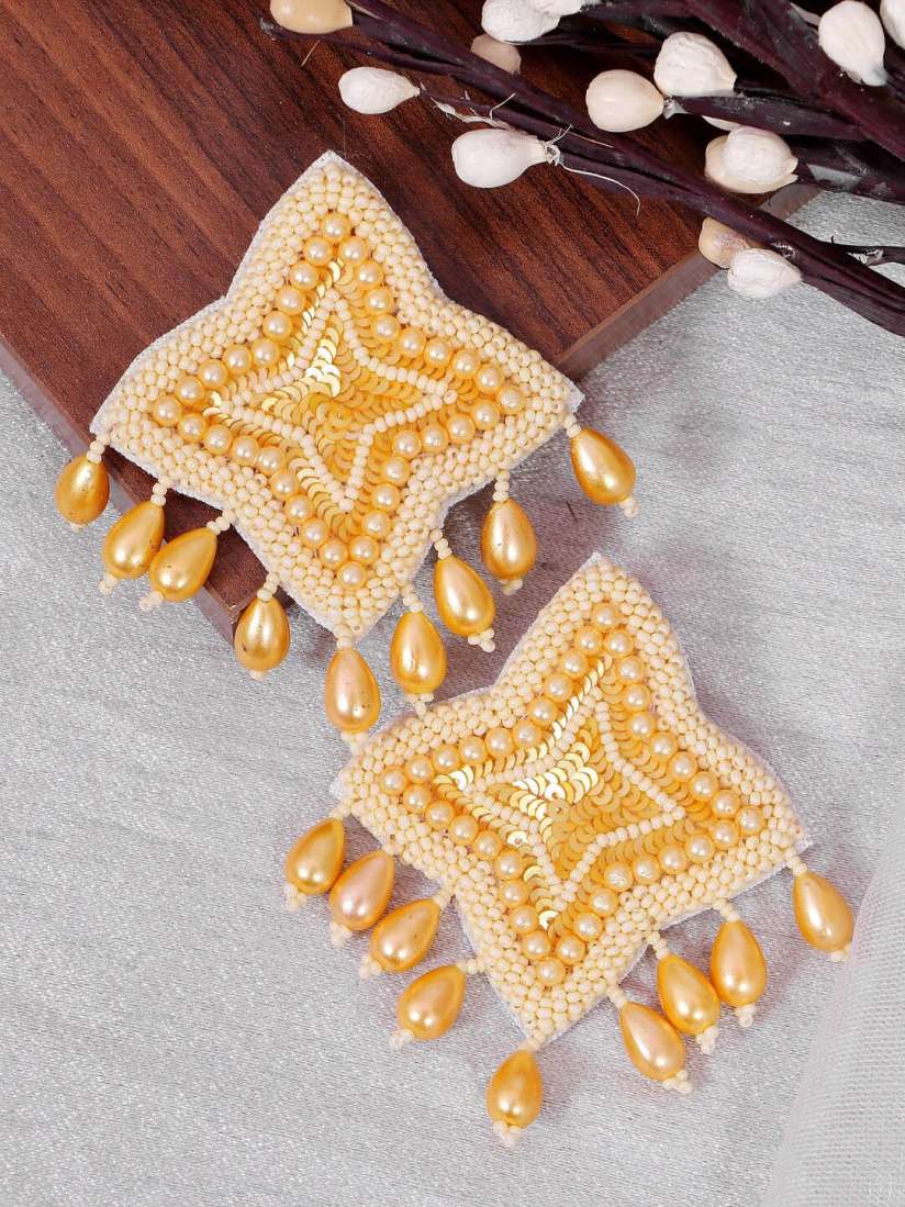 Yellow fashion earrings outlet