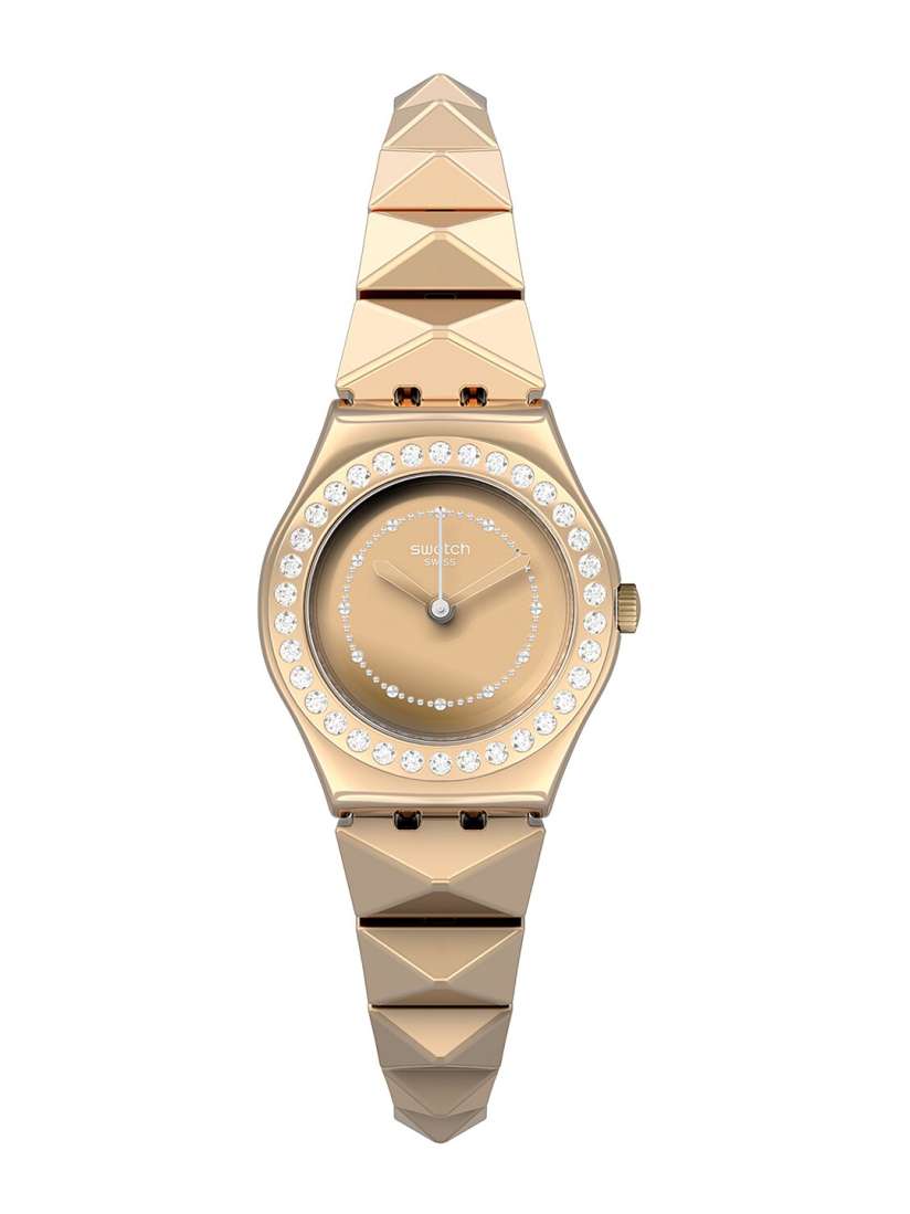 Buy Swatch Unisex Embellished Dial Stainless Steel Wrap Around Straps Analogue Watch YSG169G Watches for Unisex 18505464 Myntra