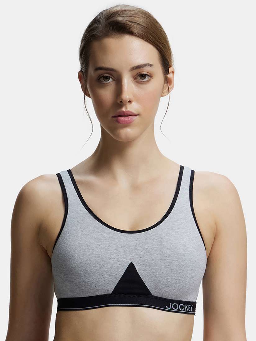 Buy Jockey Wirefree Non Padded Full Coverage SlipOn Active Bra 1376 Bra for Women 18508668 Myntra