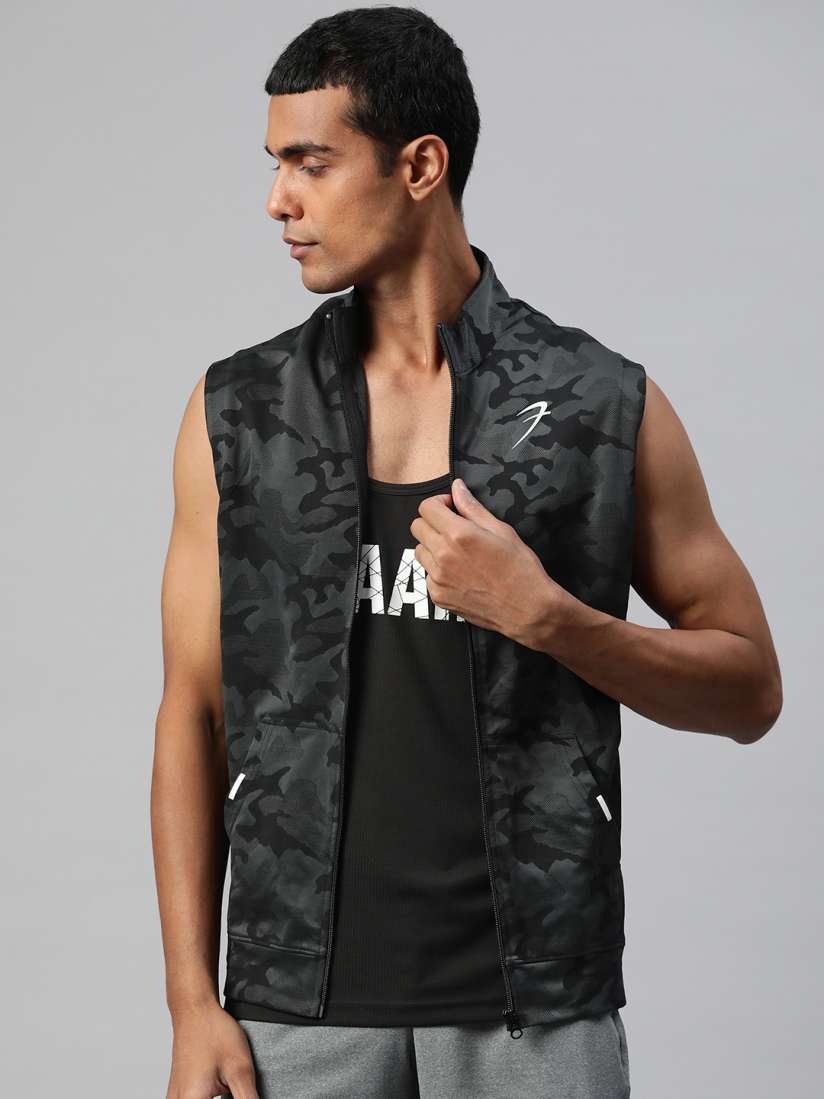 Buy FUAARK Men Black Grey Camouflage Training or Gym Sporty Jacket Jackets for Men 18511650 Myntra