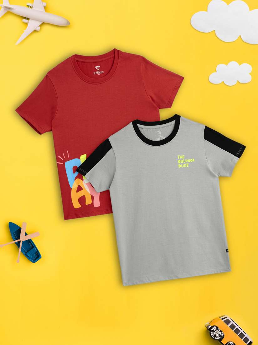 Buy XY Life Boys Multicoloured 2 Intelliease Combed Cotton Boys T shirt Tshirts for Boys 18512422 Myntra
