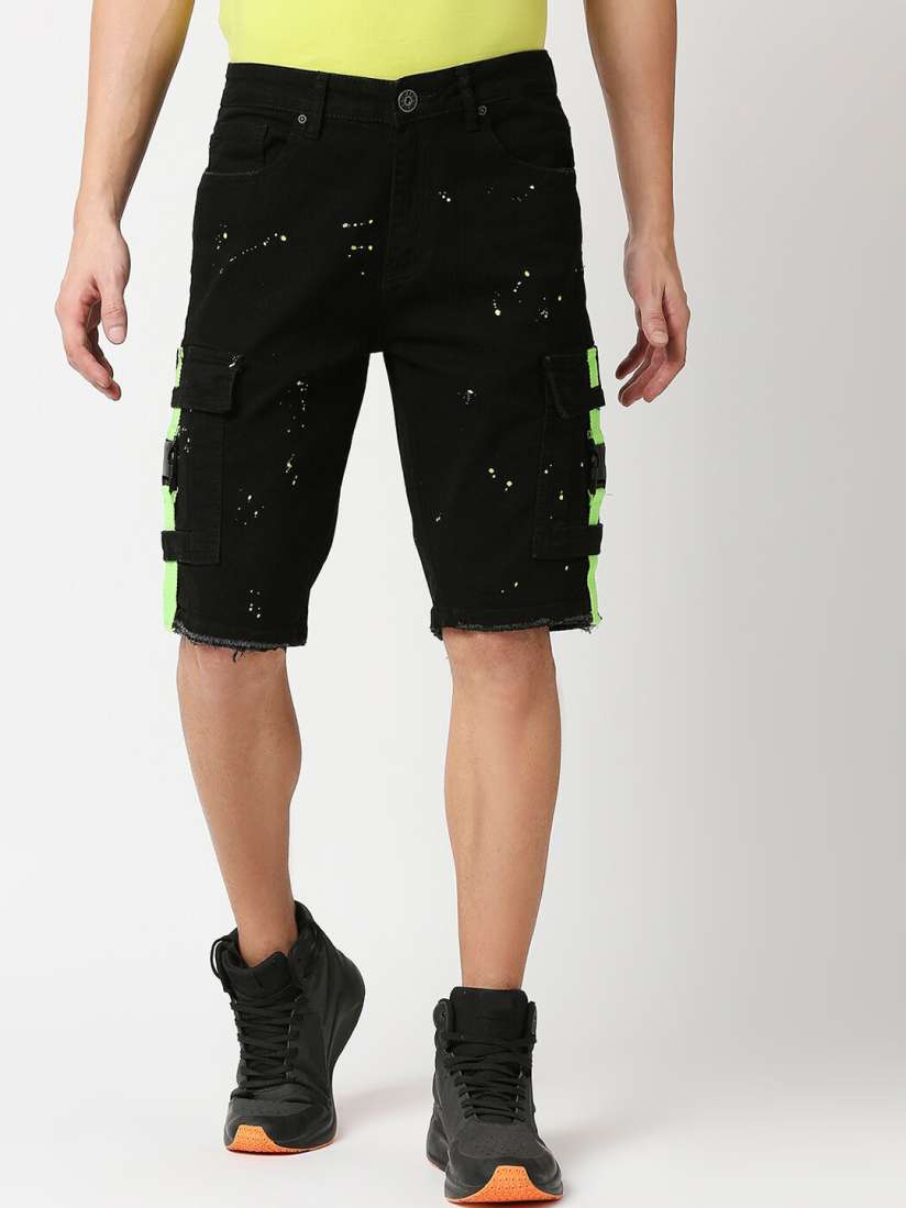 Skinny fit cargo shorts deals
