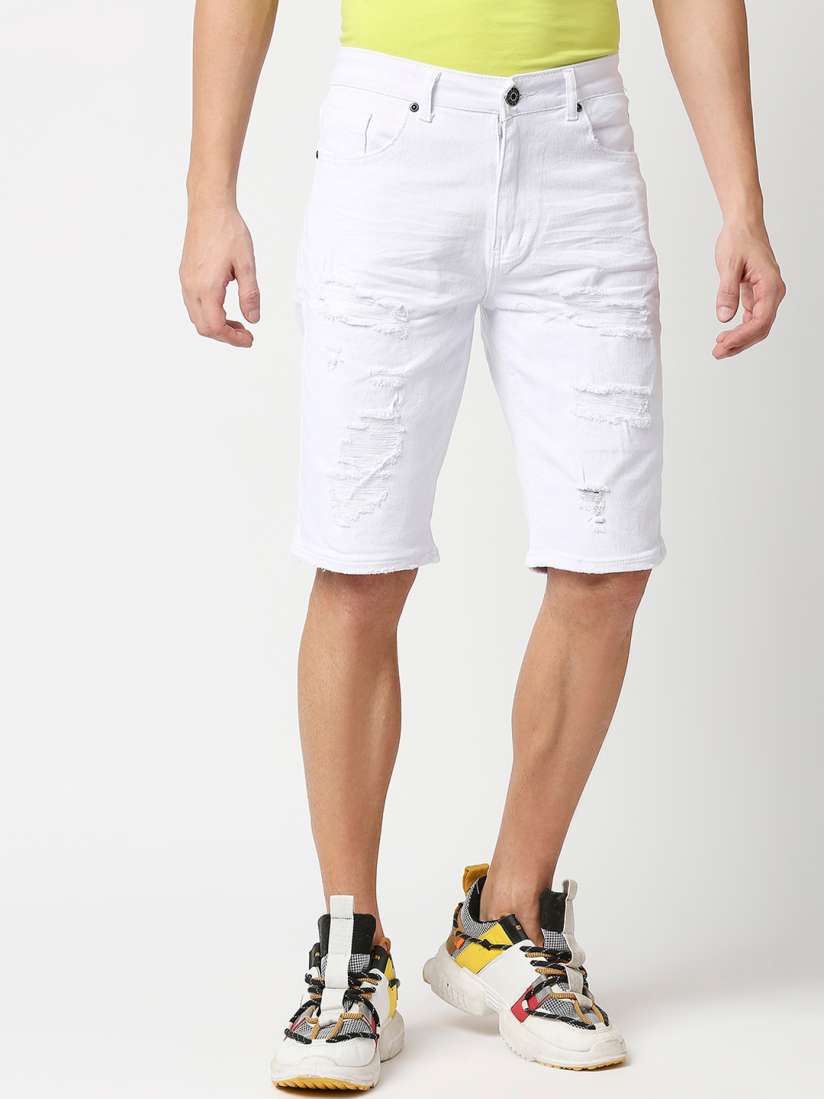 White skinny shorts outlet